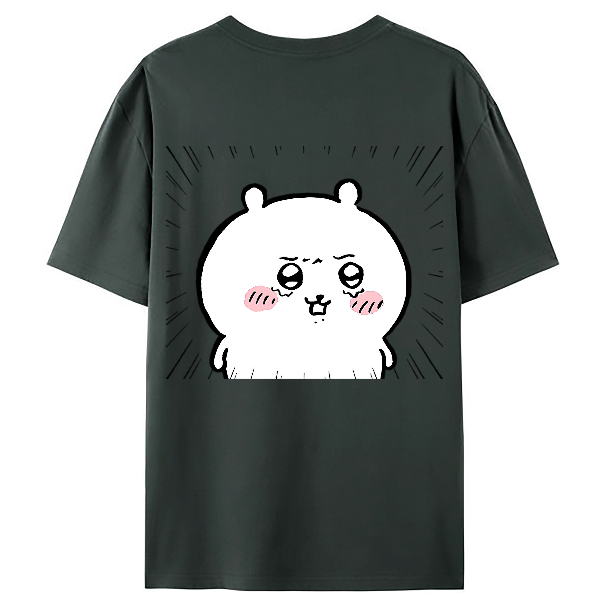 （画像用） ちいかわ ちいかわ Chii-kawa chiikawa 綿100％ メンズ半袖Tシャツ（バックプリント） 通気性